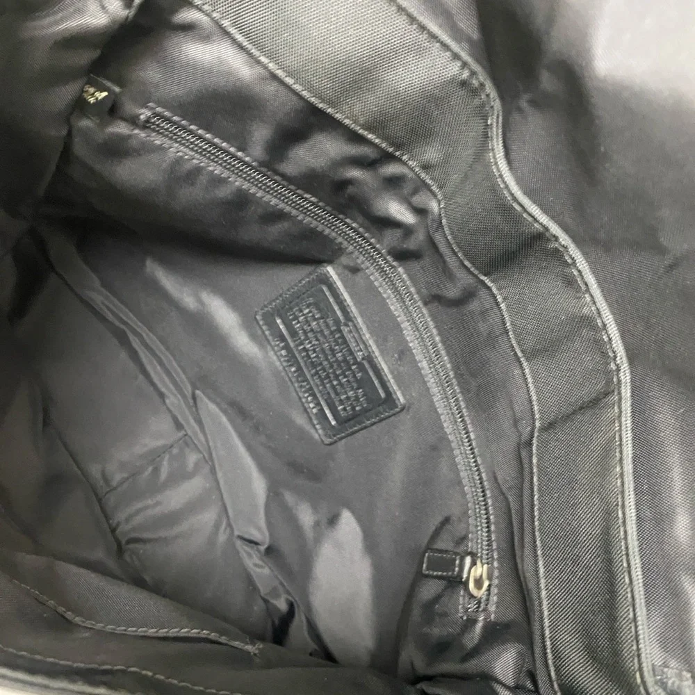 Coach Voyager Black Messenger Bag/ Travel Bag With Silver Accents - NWOT